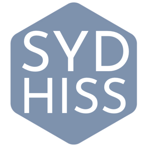 Sydhiss logo i blått